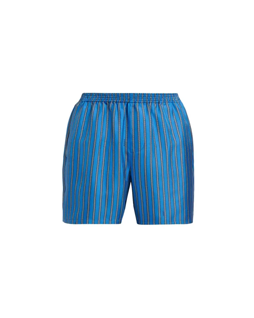 Versace Men's Meander Print Silk Shorts
