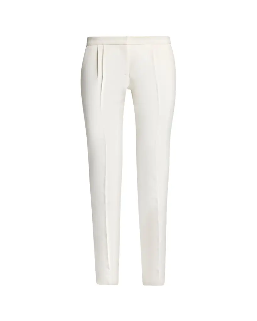 Balenciaga Low-Rise Pleated Slim-Leg Tailored Pants