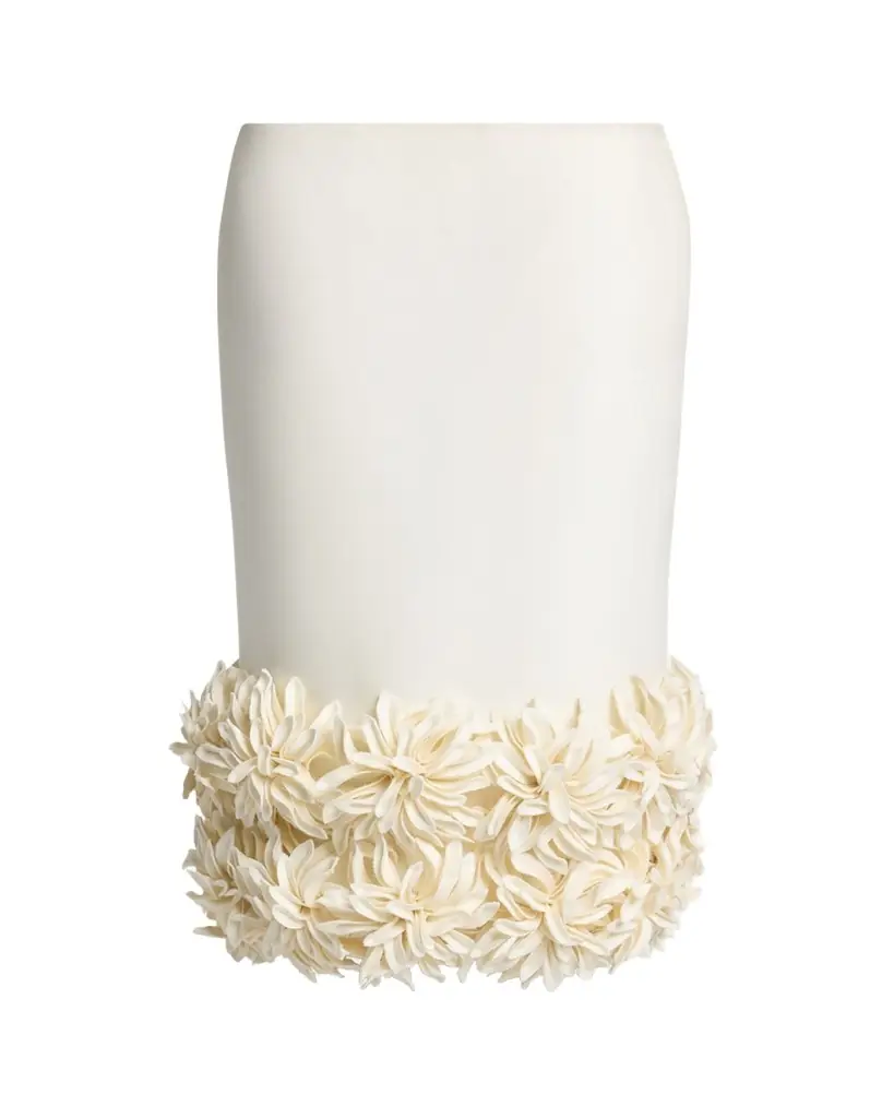 Balenciaga Pointy Flower Midi Pencil Skirt