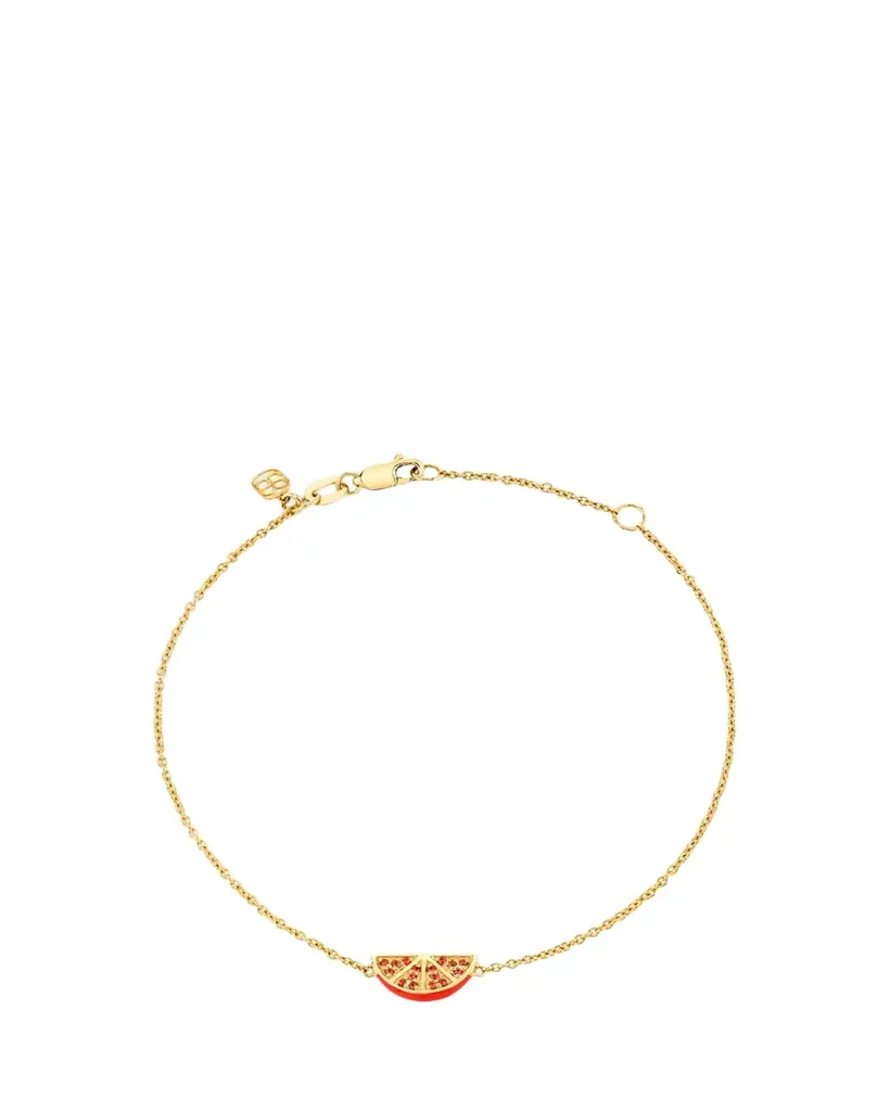 Sydney Evan 14K Sapphire Orange Slice Fixed Bracelet