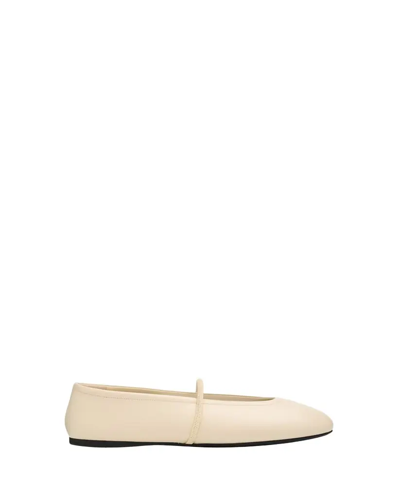 Miu Miu Logo Leather Ballerina Flats