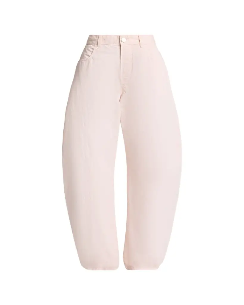 ALAIA Tinted Denim Barrel-Leg Pants