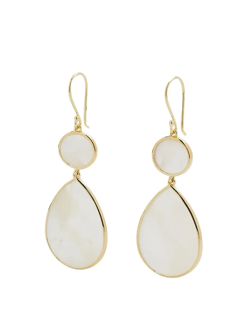 Ippolita Snowman 2-Stone Drop Earrings in 18K Gold