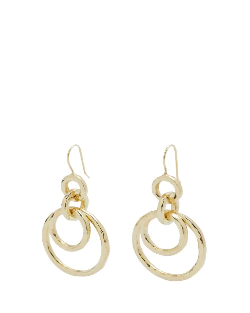 Ippolita Puffy Hammered Jet Set Earrings in 18K Gold
