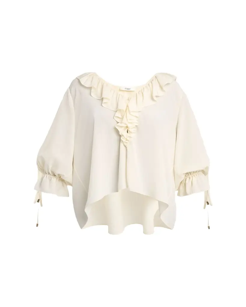 Chloe Organic Silk Crepe De Chine Top