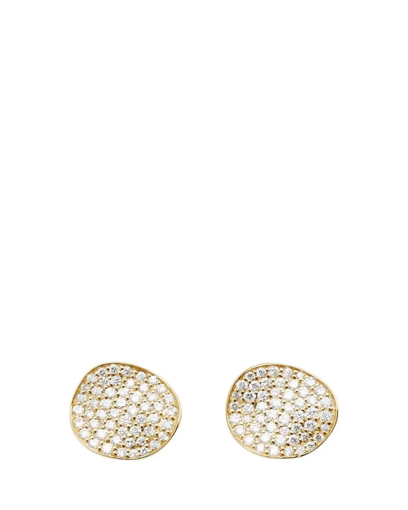 Ippolita Small Flower Stud Earrings in 18K Gold with Diamonds