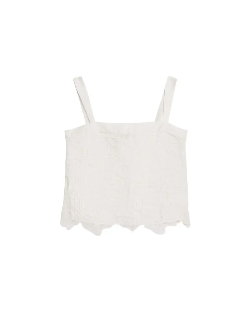 SIMKHAI Brynn Sleeveless Embroidered Top