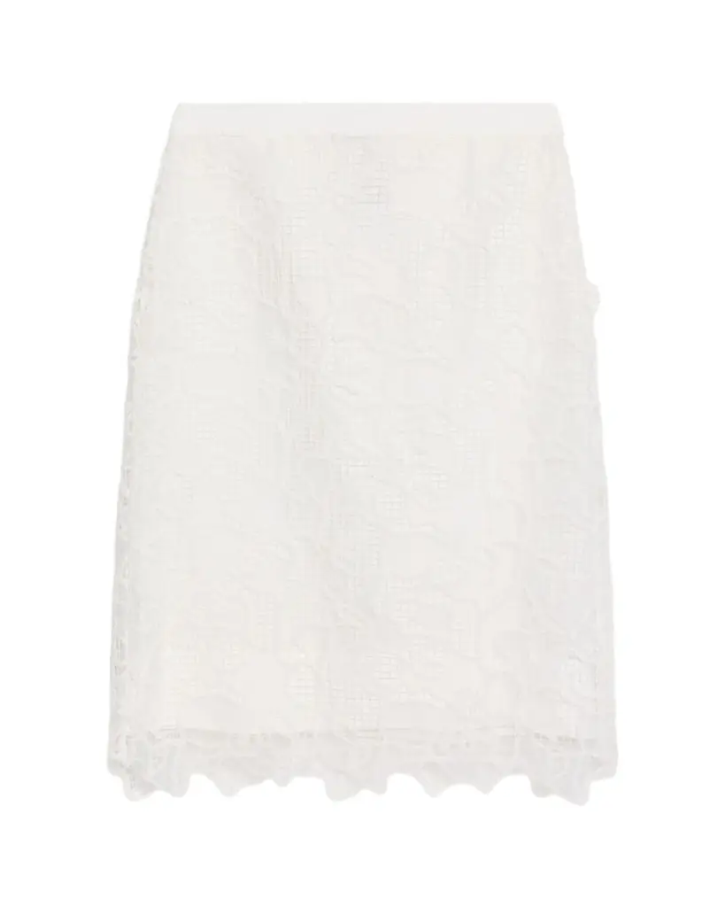 SIMKHAI Elissa Embroidered Column Skirt