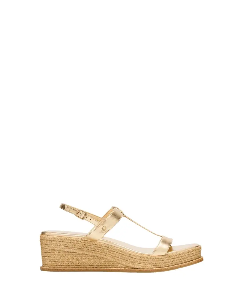 Jimmy Choo Theia 60 Metallic Leather Wedge Sandals
