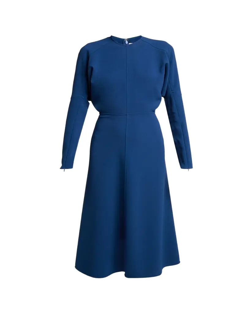 Victoria Beckham Long-Dolman-Sleeve Dress