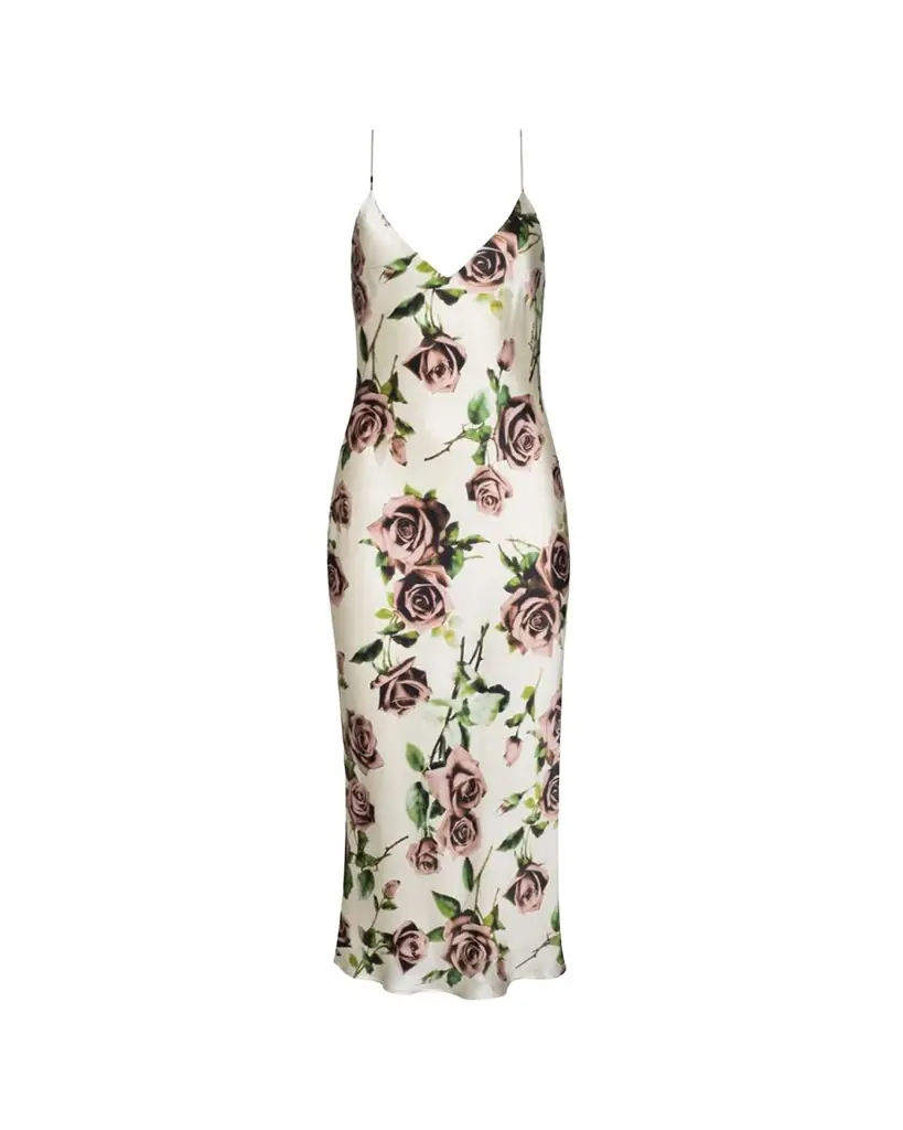 L'Agence Seridie Silk Floral Slip Dress