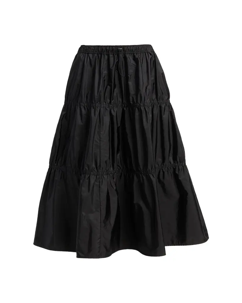 Moncler Tiered Nylon Midi Skirt