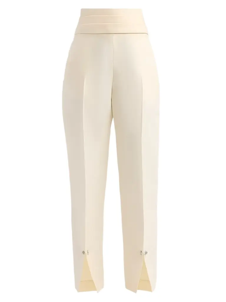 Brandon Maxwell Women's The Beatrix Wool-Silk Cummerbund Trousers - - Women's Clothing