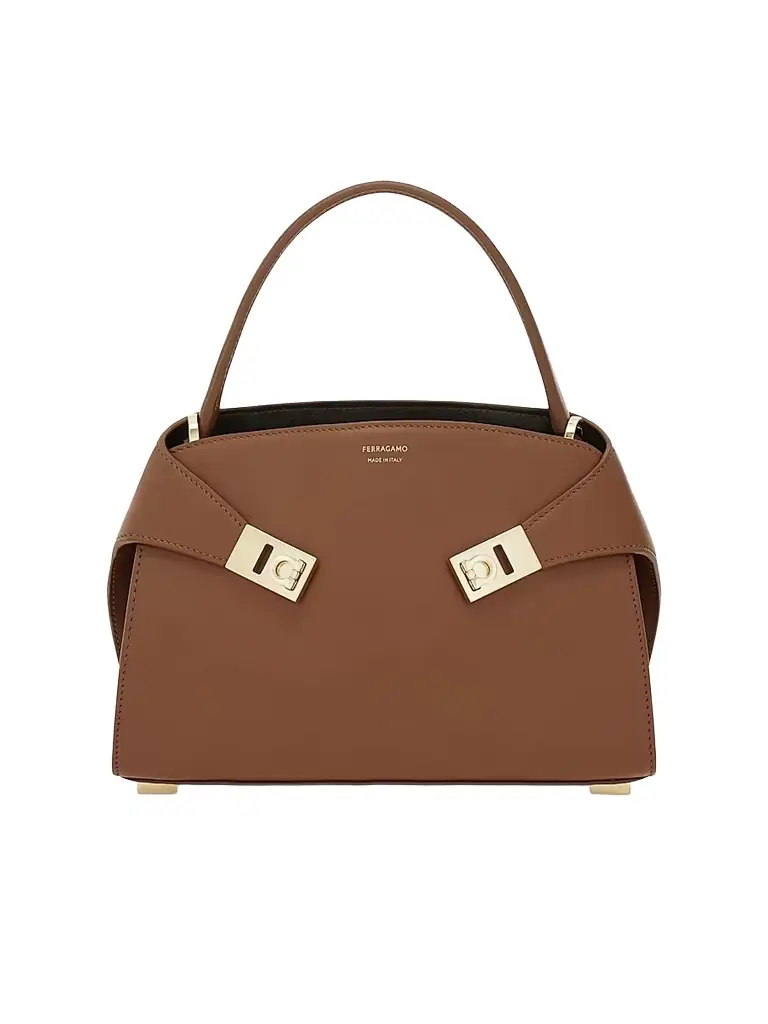 FERRAGAMO Women's Hug Extra-Small Leather Shoulder Bag - New Cognac - Women's Bags