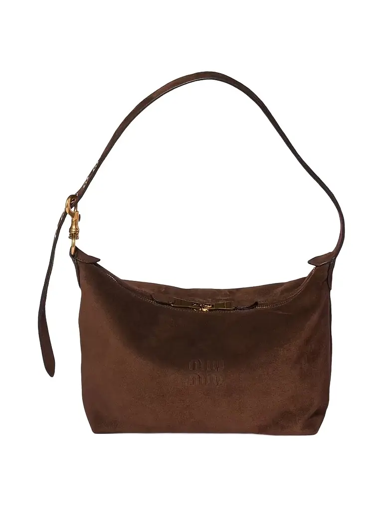 Miu Miu Women's Spirit Suede Shoulder Bag - Brown