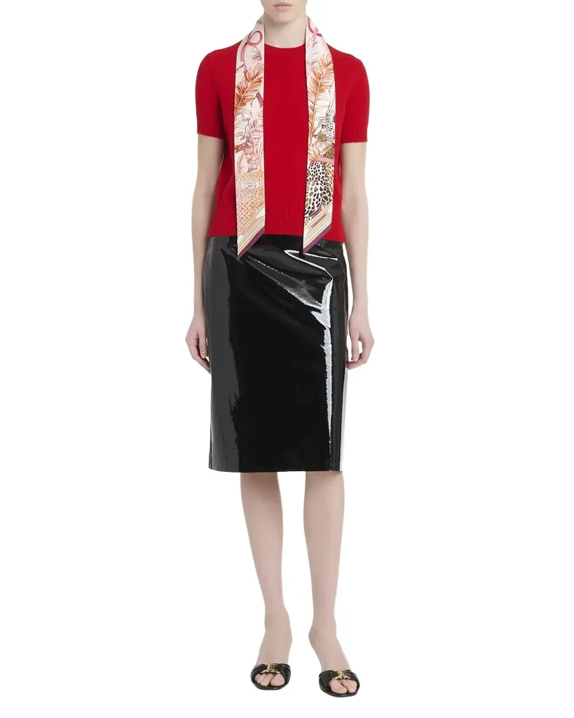 Ferragamo Felini Print Silk Mini Bandeau Scarf - Women's Accessories