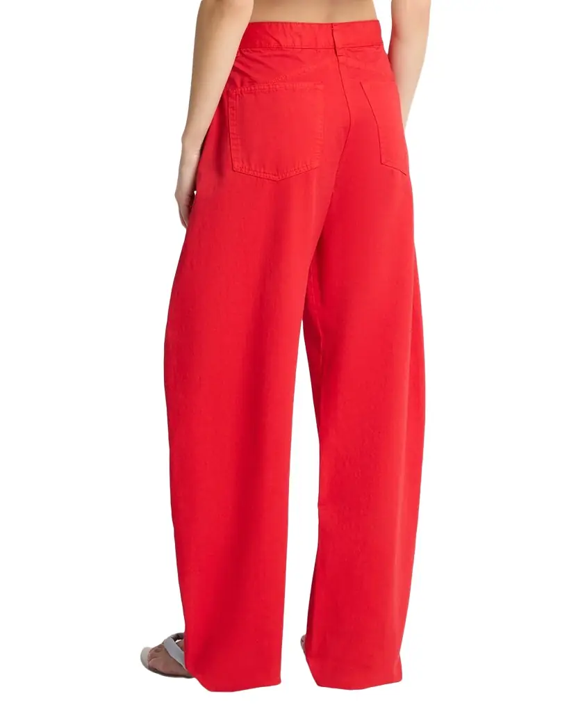 ALAIA Tinted Denim Barrel-Leg Pants