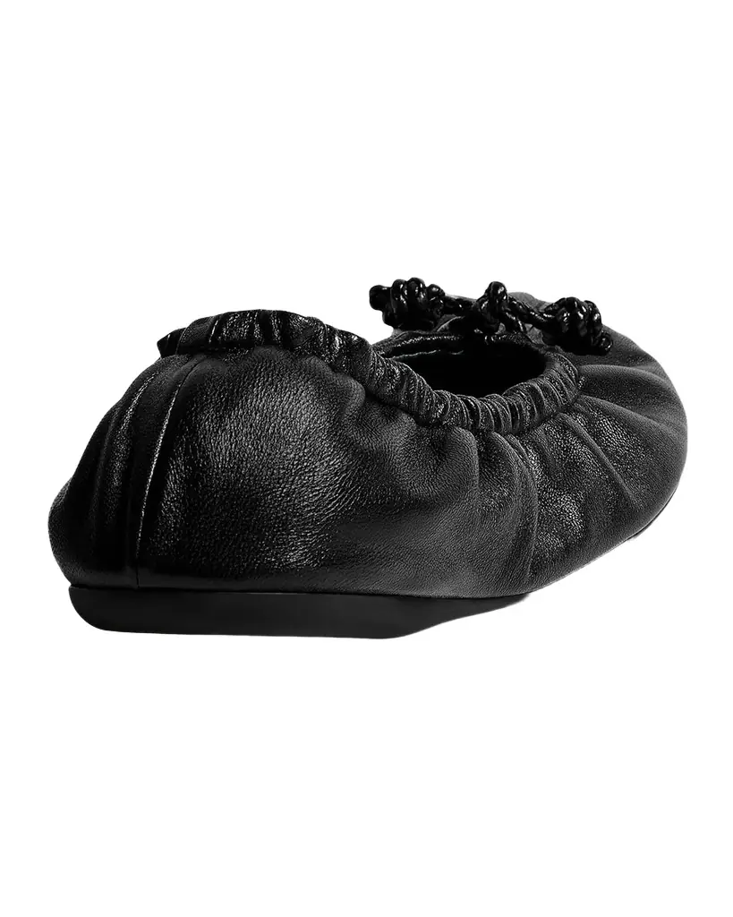 Bottega Veneta Fantasmina Leather Ballerina Flats