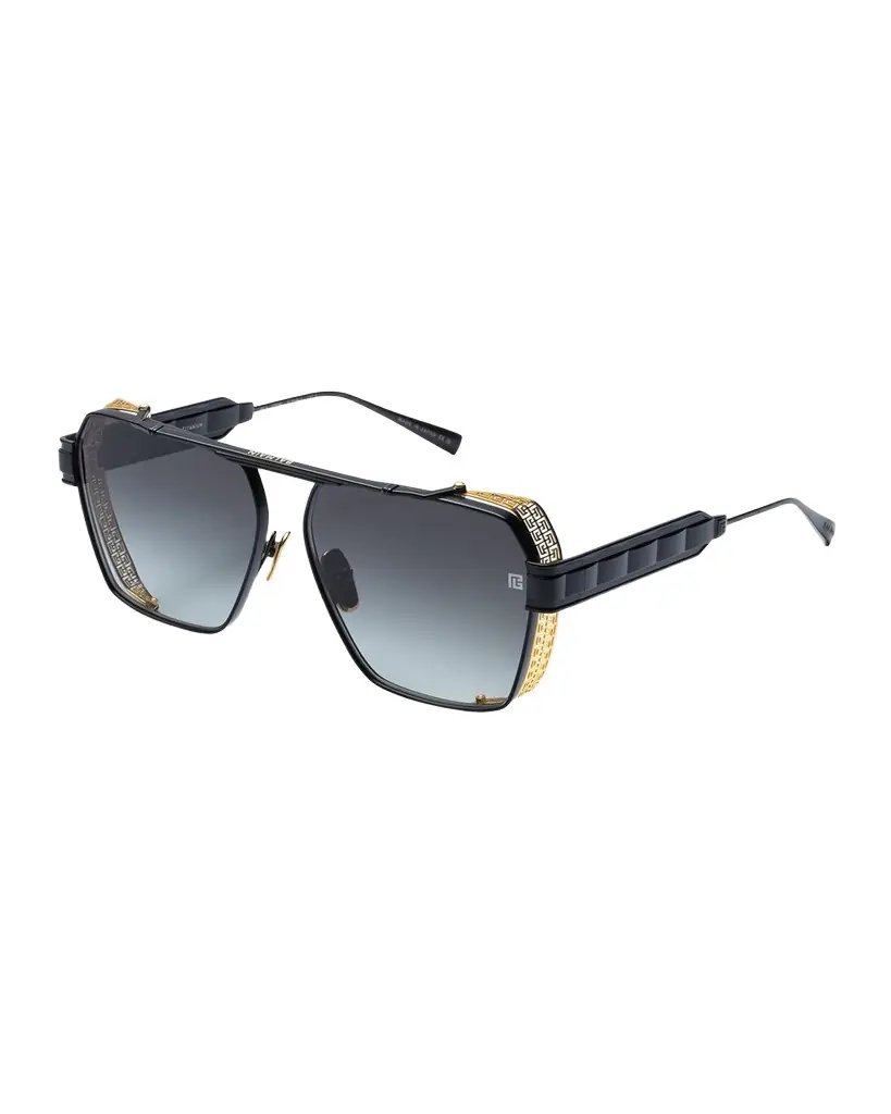 Balmain Premier Titanium Aviator Sunglasses