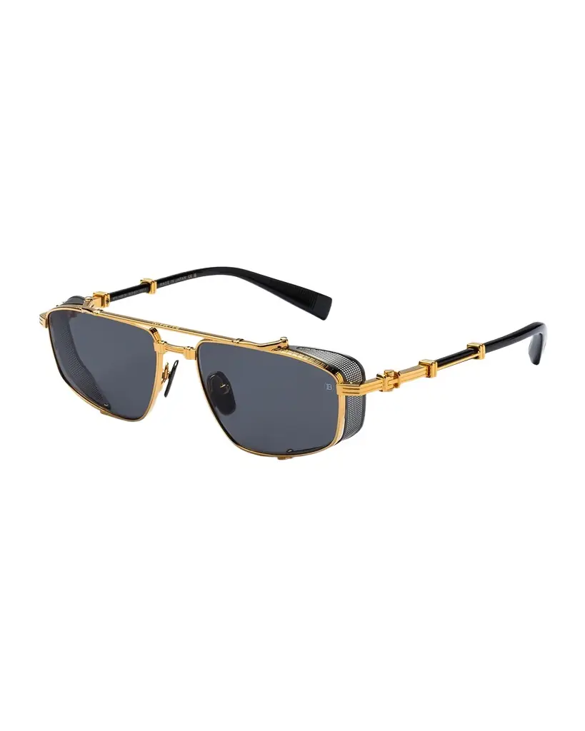 Balmain Brigade-V Aviator Titanium Sunglasses