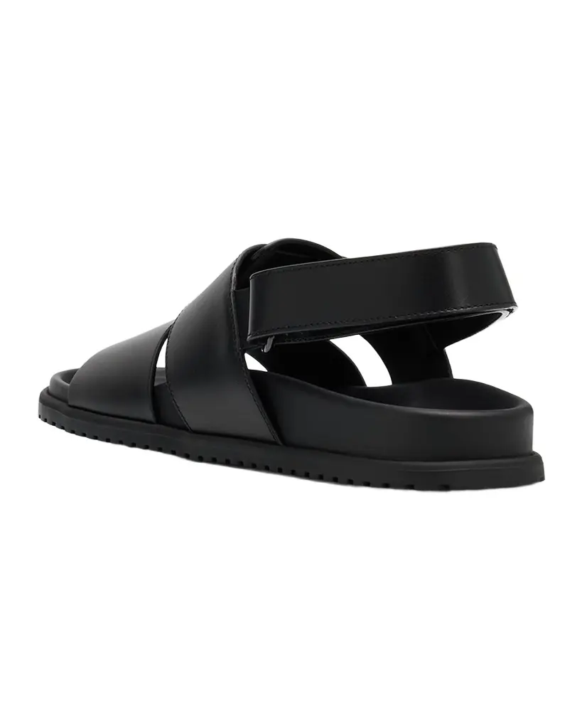 Dolce & Gabbana Men 's DG Logo Leather Sandals