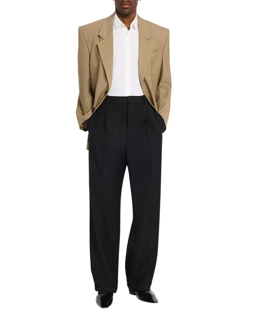 Saint Laurent Men 's Wool and Mohair Oversized Two-Button Blazer