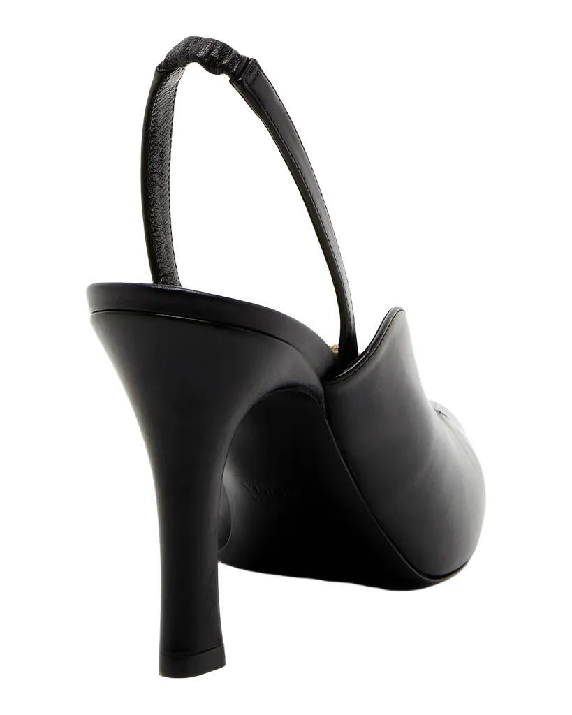 Versace 90mm La Medusa Leather Slingback Pumps