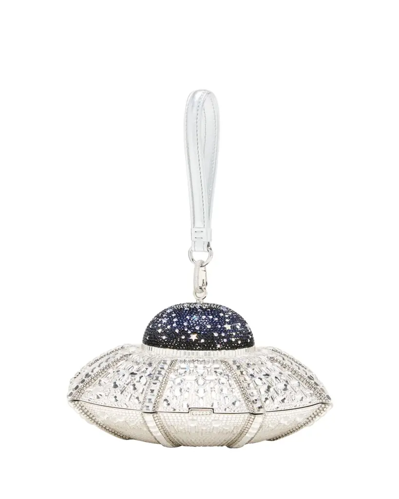 Judith Leiber Couture UFO Orbiter Clutch Bag With Removable Wristlet Strap