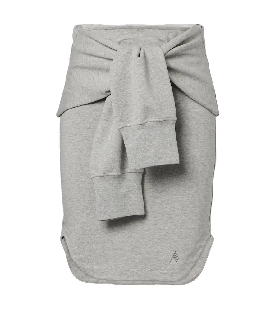 The Attico Layered cotton-blend miniskirt