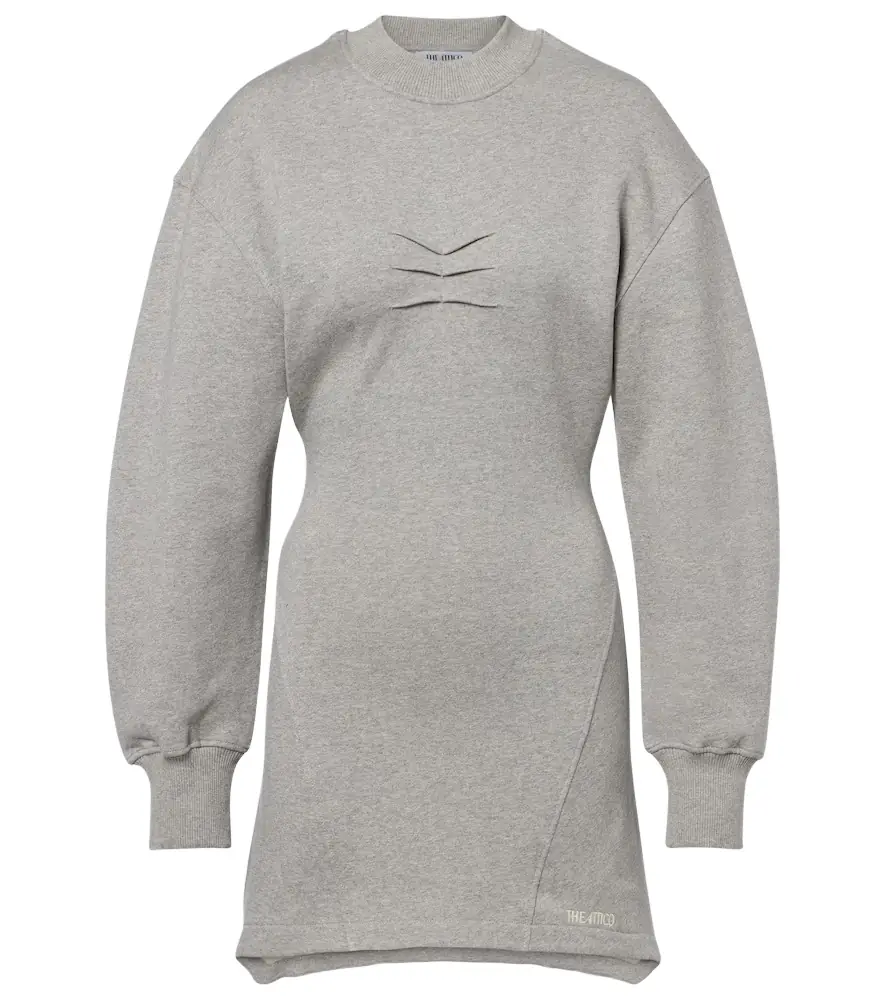 The Attico Cotton jersey sweatshirt dress