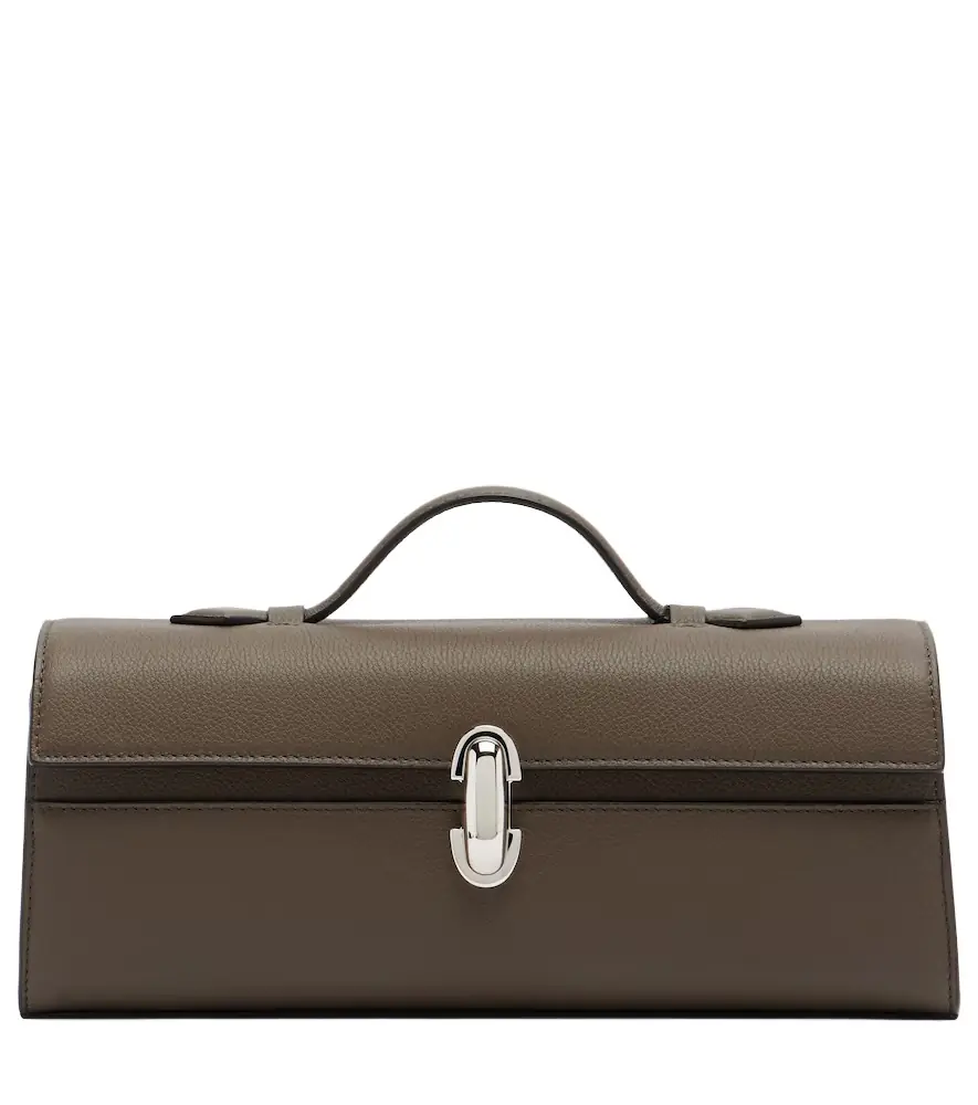Savette Symmetry Slim leather top-handle bag