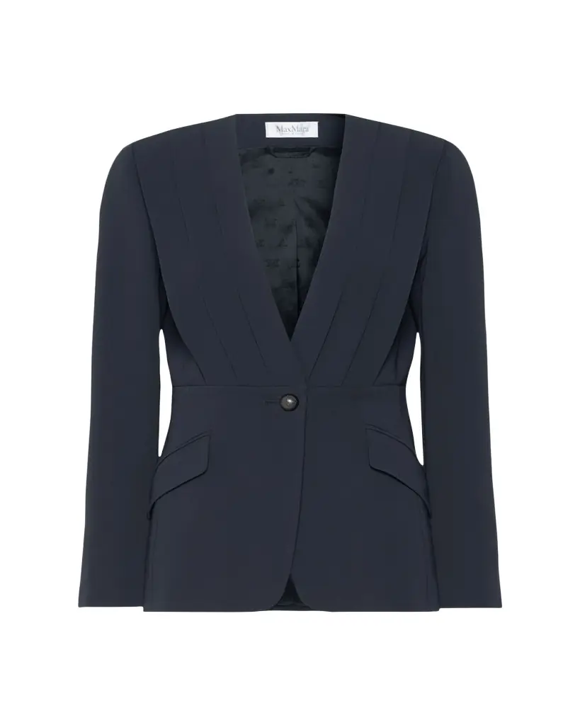 Max Mara Pleated Single-Breasted Jacket
