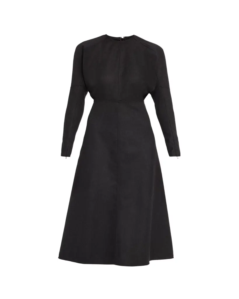 Victoria Beckham Dolman-Sleeve A-Line Midi Dress