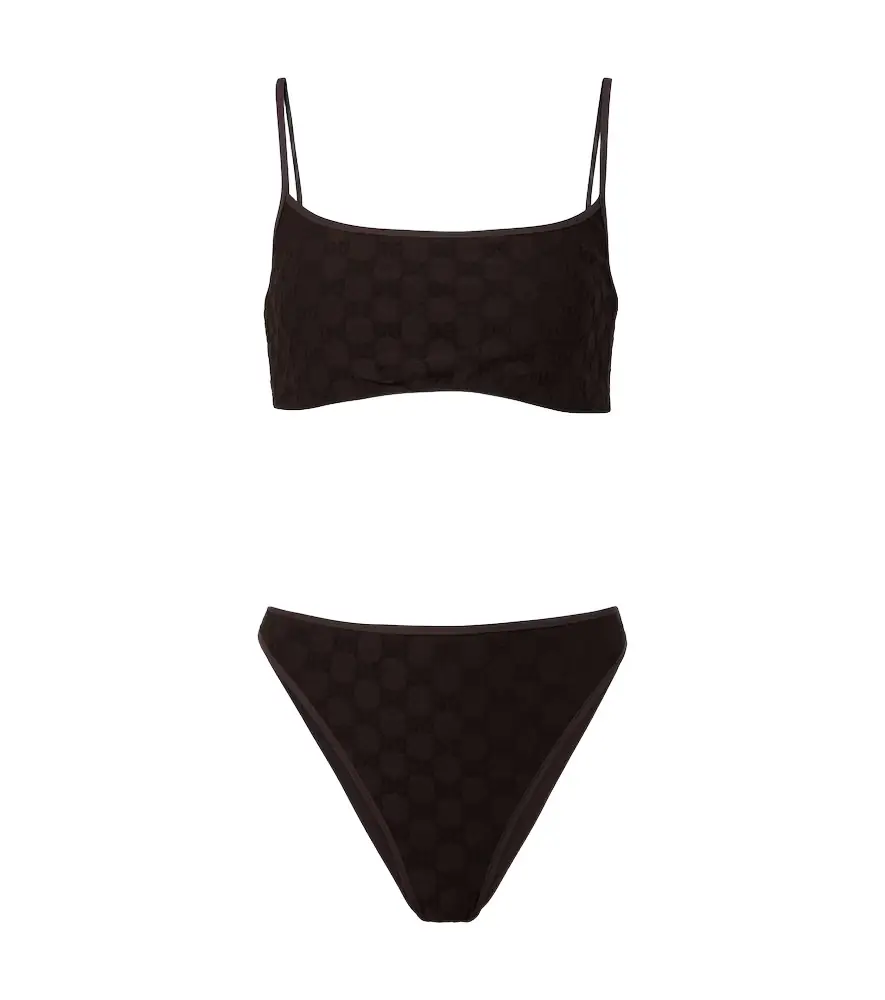Gucci GG terry-trimmed jersey bikini