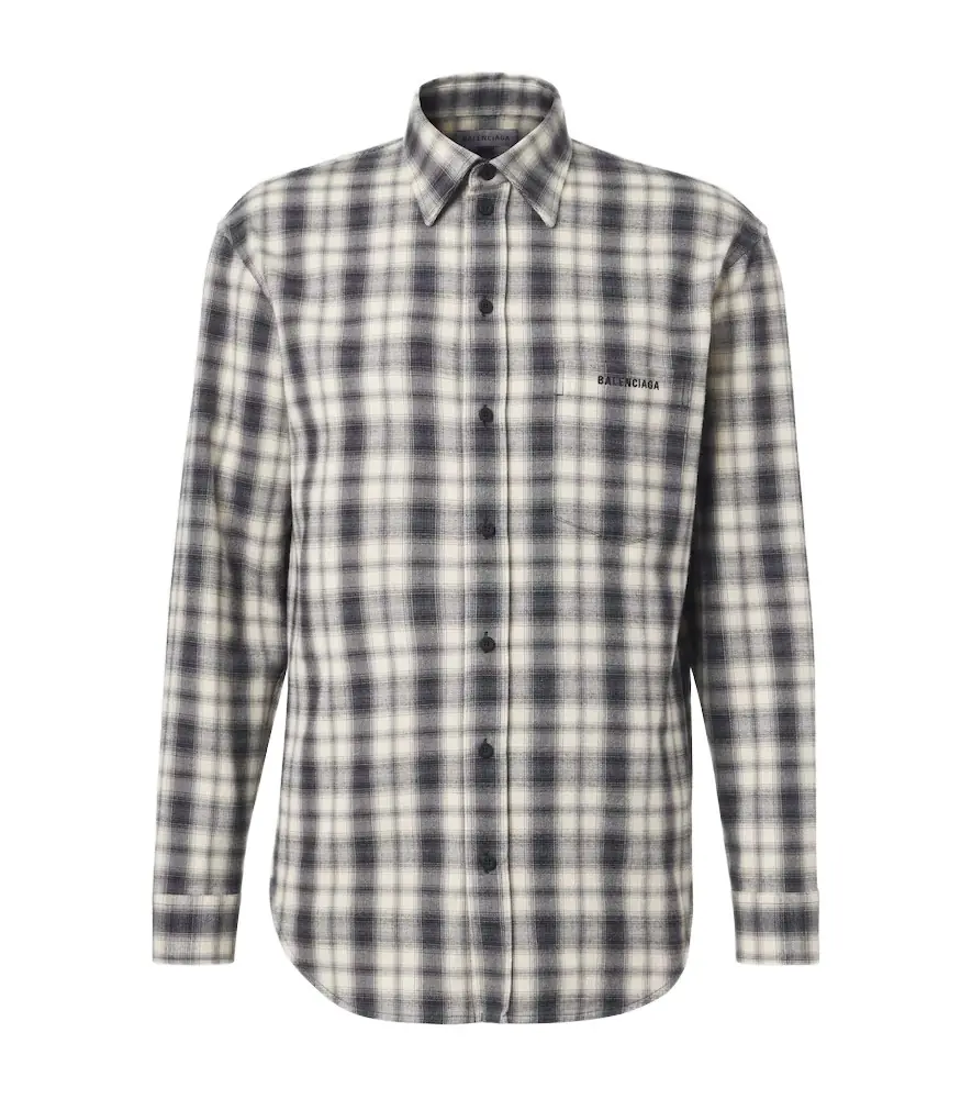 Balenciaga Checked cotton flannel shirt