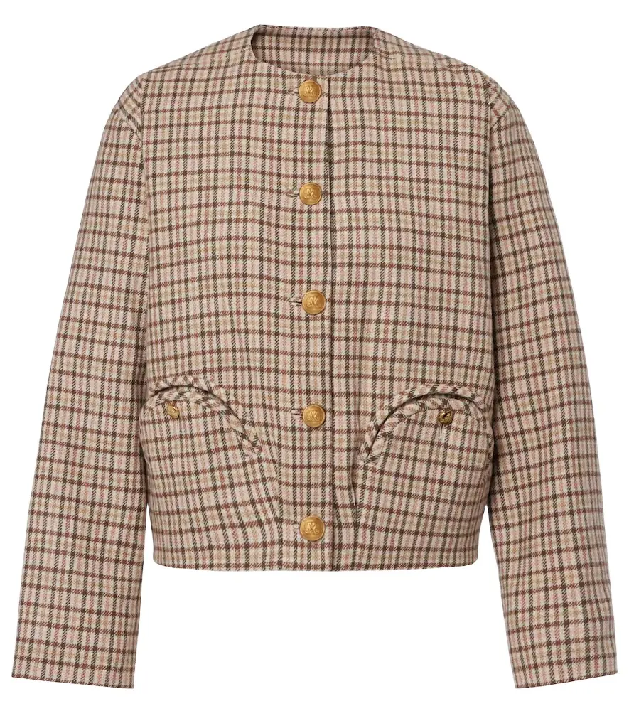 Blaze Milano Blazé Milano Altai checked wool and cashmere jacket
