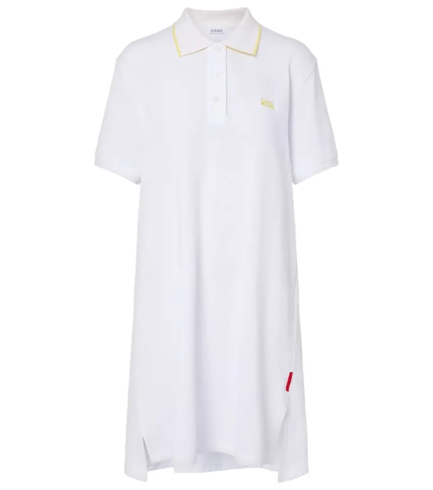Loewe Double L cotton piqué polo dress