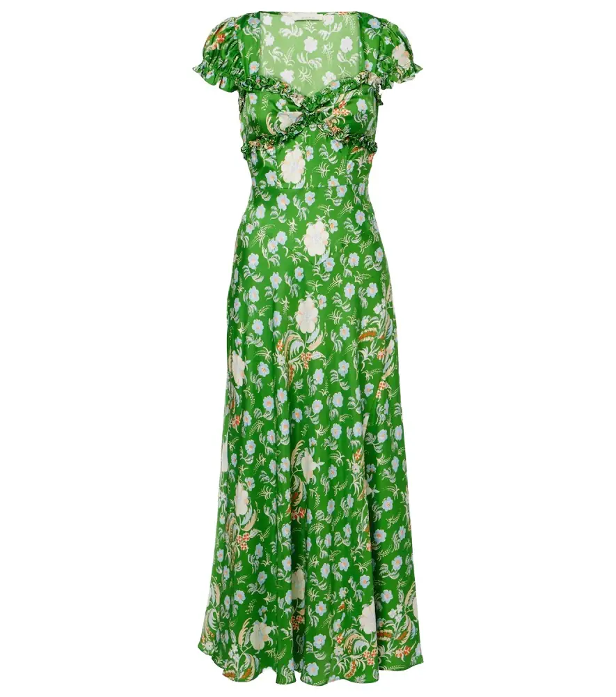 Doen Dôen Valerine floral silk satin maxi dress