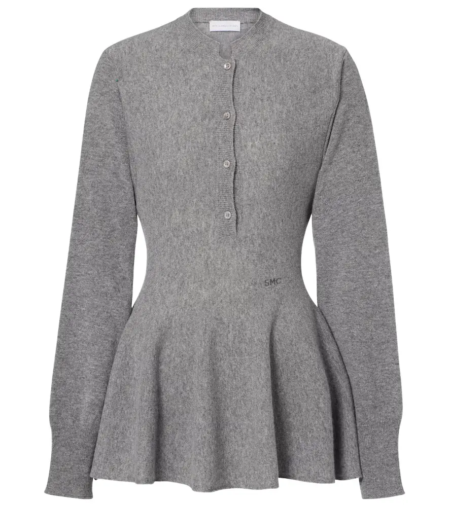 Stella McCartney Peplum virgin wool top