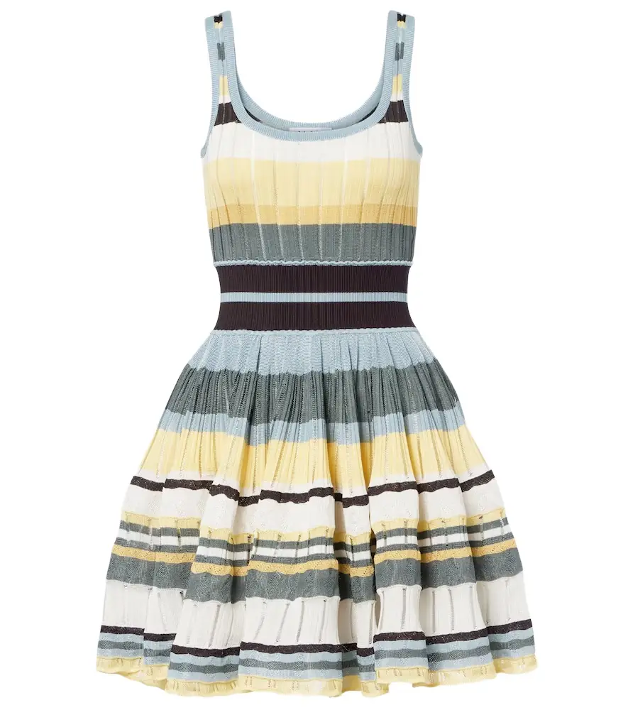 Alaia Alaïa Knitted striped minidress