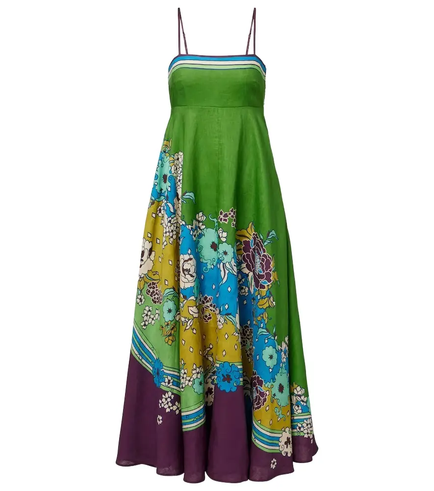 Alemais Alémais Nanci printed linen midi dress