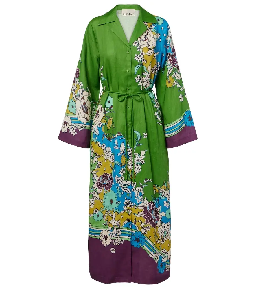 Alemais Alémais Nanci printed linen shirt dress