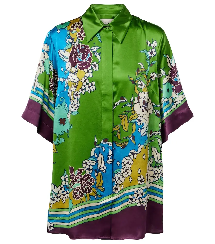 Alemais Alémais Nanci printen silk satin shirt