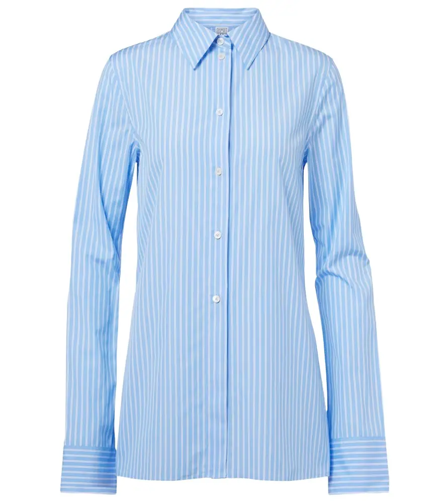 Toteme Striped cotton poplin shirt