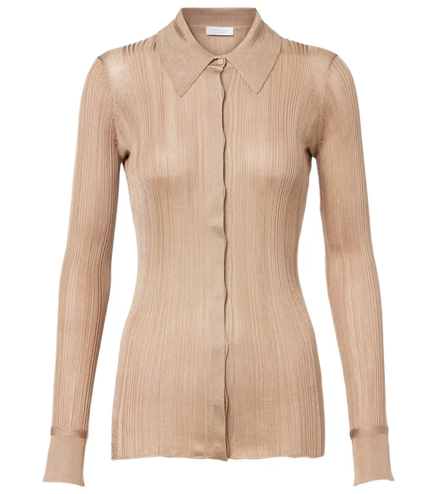 Gabriela Hearst Tamar knitted silk shirt