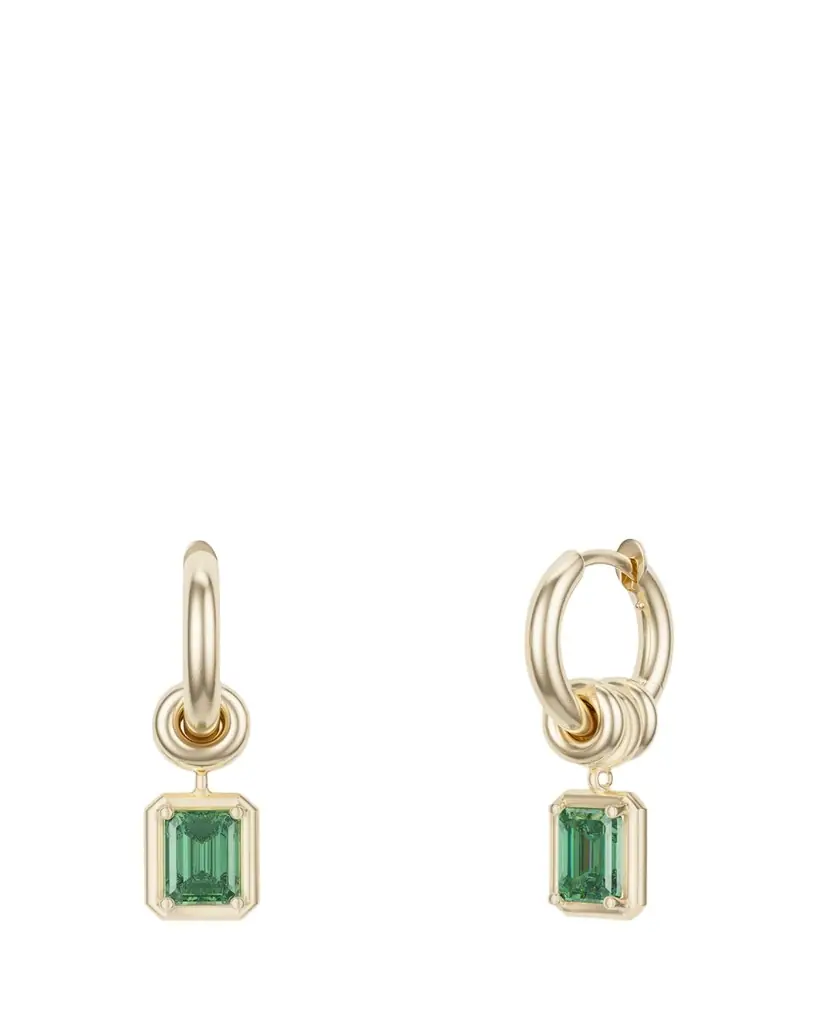 Spinelli Kilcollin Zahra Hoop Earrings with Emeralds