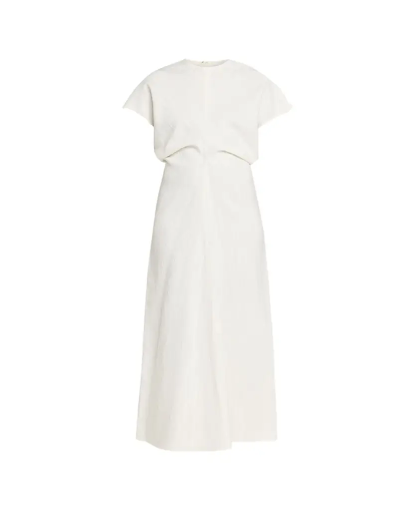 Toteme Slouch Waist Short Sleeve Dress