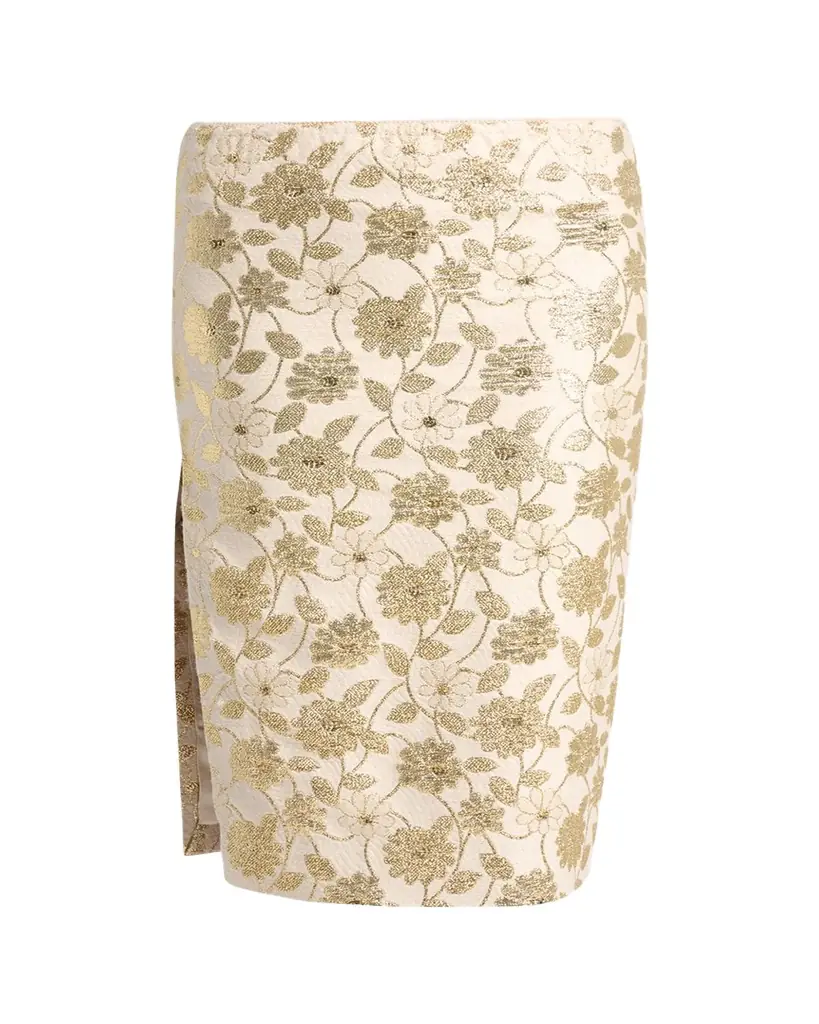 Saint Laurent Brocade Midi Skirt