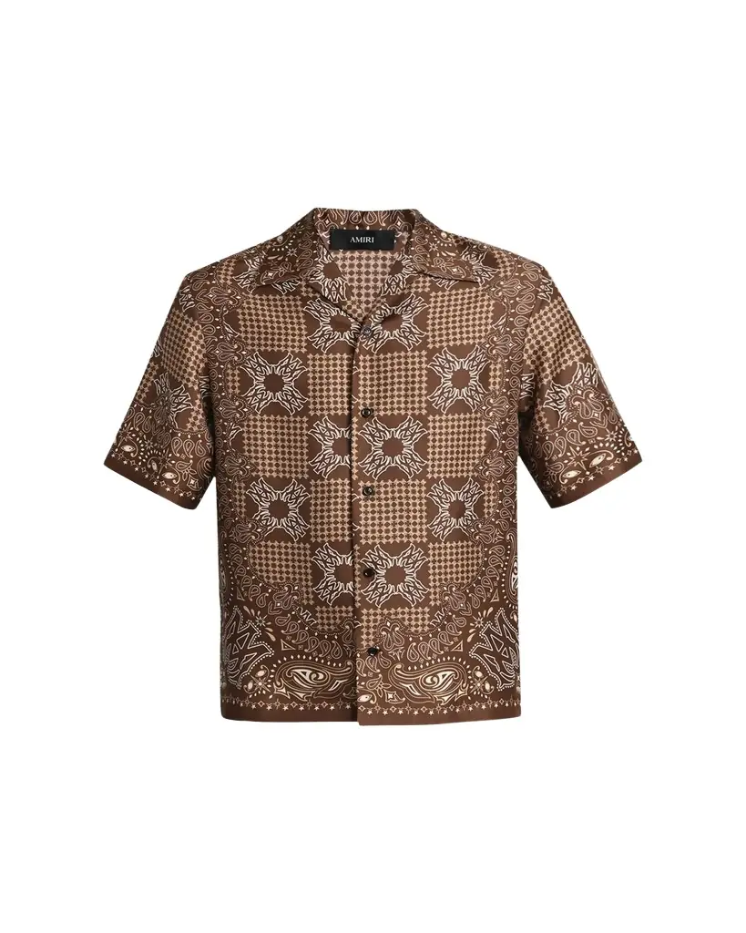 Amiri Men's Silk MA Quad Paisley Short-Sleeve Shirt