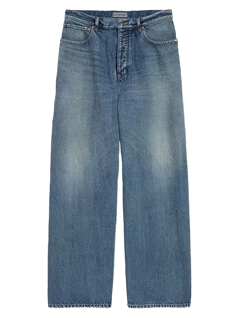 Balenciaga Men's Baggy Pants - Dark Blue